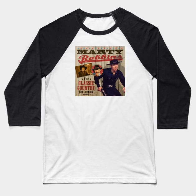 Marty Robbins - The Classic Country Collection Baseball T-Shirt by PLAYDIGITAL2020